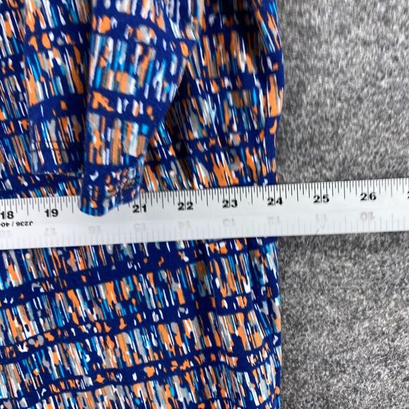 LulaRoe T-Shirt Women S Small Blue Striped Short Sleeve Round Neck Pullover - Picture 7 of 9